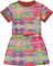 Deux par Deux Robe de plage à manches courtes en filet multicolore - Grande Fille - Printed Blurry Rainbow