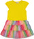 Deux par Deux Robe à manches courtes avec jupe à volants en tulle multicolore - Bébé Fille - Multicolor
