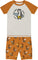 Deux par Deux Ensemble pyjama deux pièces avec haut à manches courtes et short - Bébé garçon - Printed Brown Surf Sloth