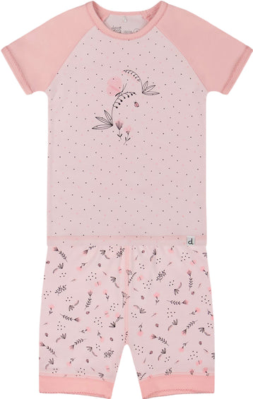 Deux par Deux Ensemble de pyjama short deux pièces en coton biologique - Grande fille
