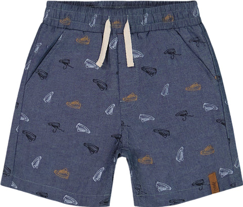 Deux par Deux Short en chambray imprimé - Petit garçon