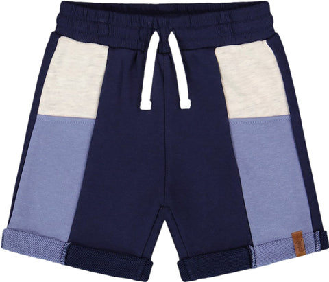 Deux par Deux Short en éponge française à couleurs contrastantes - Grand garçon