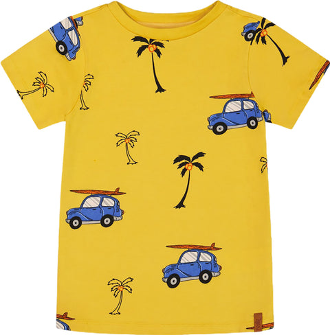 Deux par Deux T-shirt imprimé en coton biologique extensible - Grand garçon