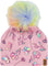 Deux par Deux Tuque en jersey avec pompon amovible - Fille - Printed Pastel Flowers