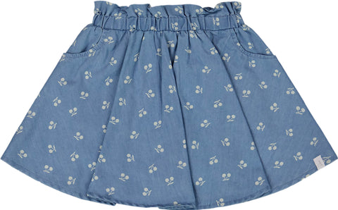 Deux par Deux Jupe-short en chambray imprimé - Petite fille