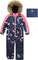 Deux par Deux Combinaison de neige Play Bleu Marin Flower  - Petite fille - Navy Unicorn Print