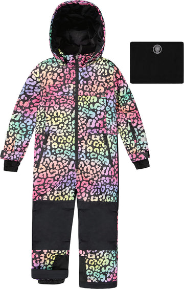 Deux par Deux Combinaison de neige Teknik Rainbow Leopard - Grande fille