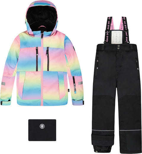 Deux par Deux Habit de neige deux pièces Teknik Colorblocked Noir - Grande fille