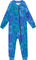 Deux par Deux Sous-vêtements thermiques une pièce - Grand enfant - Blue Gradient Dinosaur Print