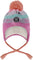 Deux par Deux Tuque péruvien en tricot doublé avec pompon Rose-Orange-Turquoise - Bébé fille - Pink - Orange - Turquoise