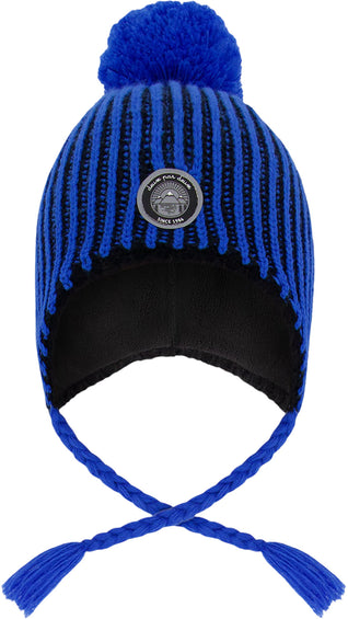 Deux par Deux Tuque péruvien en tricot doublé avec pompon - Petit garçon