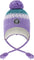 Deux par Deux Tuque péruvien en tricot doublé avec pompon Lilac et Vert - Petite fille - Lilac - Green