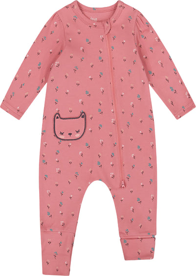 Deux par Deux Combi-short zippée en coton biologique - Bébé fille