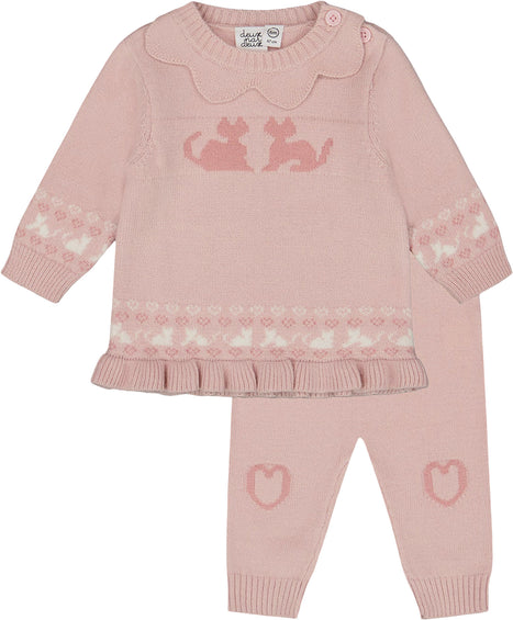 Deux par Deux Ensemble haut et pantalon en tricot - Bébé fille