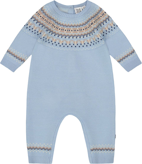 Deux par Deux Combi-short en tricot jacquard - Bébé garçon
