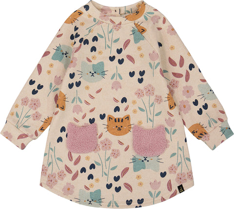 Deux par Deux Robe en éponge française scintillant - Bébé fille