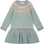 Deux par Deux Robe pull jacquard à jupe côtelée - Bébé fille - Jade Green