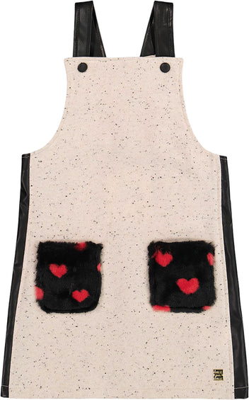 Deux par Deux Robe salopette en éponge française scintillant - Petite fille