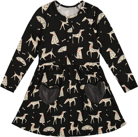 Deux par Deux Robe en jersey avec boutons - Petite fille