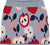 Deux par Deux Jupe en tricot jacquard de pommes cœur - Petite fille - Blue - Red