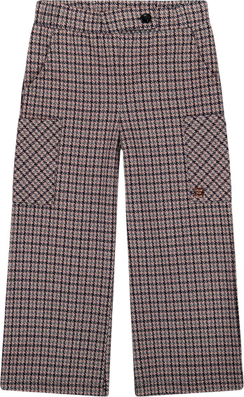 Deux par Deux Pantalon évasé en tricot jacquard à motif pied-de-poule - Petite fille