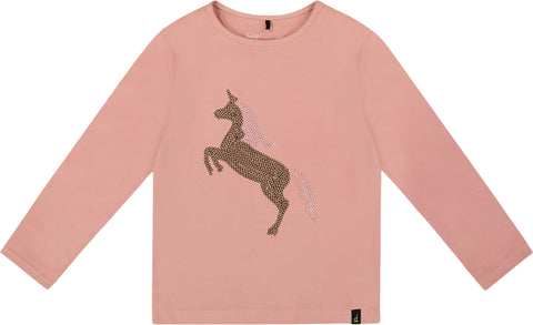 Deux par Deux T-shirt à manches longues en coton biologique Sequin Licorne - Grande fille