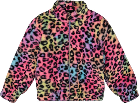 Deux par Deux Manteau zippé en fausse fourrure - Grande fille