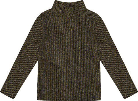 Deux par Deux Haut à col montant côtelé brillant - Grande fille