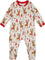 Deux par Deux Pyjama une pièce en coton biologique - Bébé - Beige Girly Reindeer Print