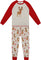 Deux par Deux Pyjama deux pièces en coton biologique - Bébé fille - Beige Girly Reindeer Print