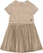 Deux par Deux Robe à manches courtes et jupe plissée - Petite fille - Golden Beige