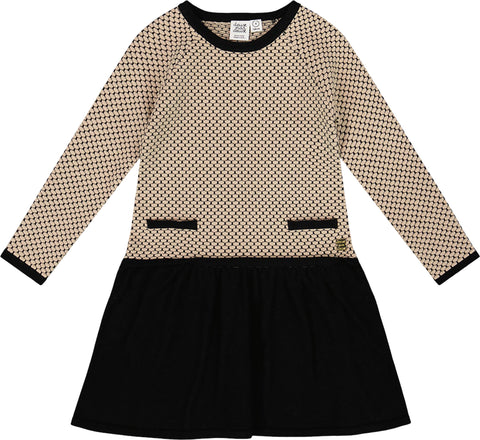 Deux par Deux Robe pull en tricot à manches longues - Petite fille