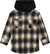 Deux par Deux Surchemise en polaire avec capuchon - Petit garçon - Black - Brown Plaid