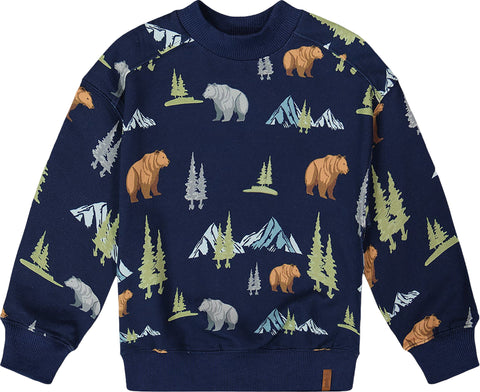 Deux par Deux Chandail en molleton à enfiler Bleu Marin Animal - Grand garçon