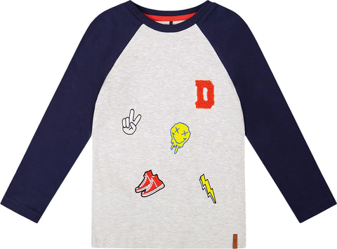 Deux par Deux T-shirt à manches raglan en coton biologique - Petit garçon