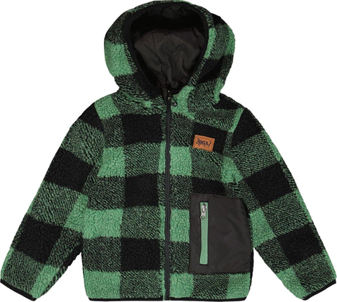 Deux par Deux Manteau en sherpa réversible de mi-saison - Petit enfant