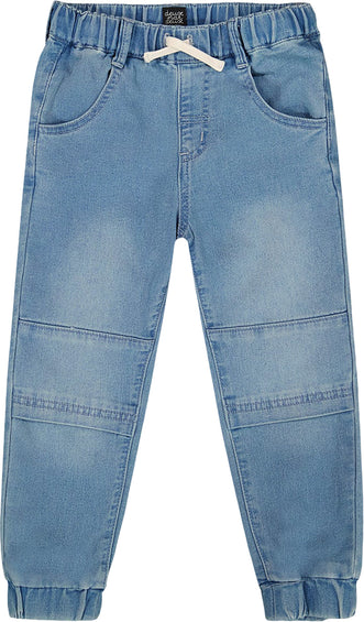 Deux par Deux Jean extensible cheville à revers Foncé Bleu Denim - Grand garçon