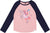 Deux par Deux T-shirt en jersey à manches raglan - Petite fille - Dusty Pink