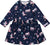 Deux par Deux Robe en jersey avec poches - Grande fille - Navy Unicorn Print
