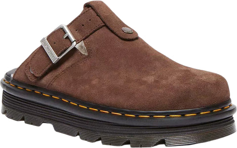 Dr. Martens Pantoufles à plateforme en daim doublées polaire Zebzag - Unisexe