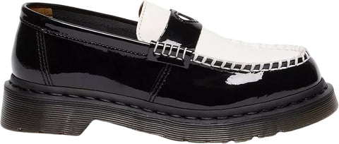 Dr. Martens Mocassins en cuir verni bicolore Penton Heart - Femme