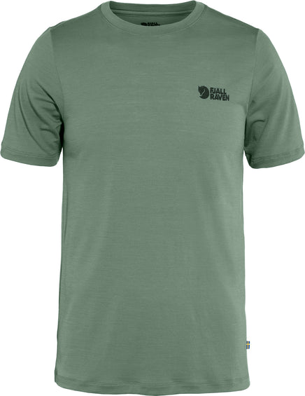 Fjällräven T-shirt à manches courtes en laine avec logo Abisko - Homme