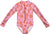 Headster Kids Maillot de bain une pièce à manches longues Blush Tides - Enfant - Bubble Gum