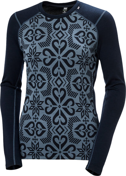 Helly Hansen T-shirt graphique mi-épais en laine mérinos de Lifa - Femme