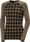 Helly Hansen T-shirt graphique mi-épais en laine mérinos de Lifa - Femme - Sepia Houndstooth Aop