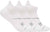 Hoka Chaussettes de course paquet de 3 No-Show - Unisexe - White - White - White