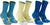 Hoka Chaussettes de course paquet de 3 Crew - Unisexe - Alpine Blue - Cardamon - Ultramarine