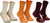 Hoka Chaussettes de course paquet de 3 Crew - Unisexe - Truffle Salt - Pumpkin - Black Cherry