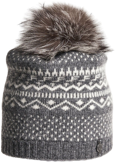 Harricana Tuque avec pompon en fourrure Romy-P - Unisexe