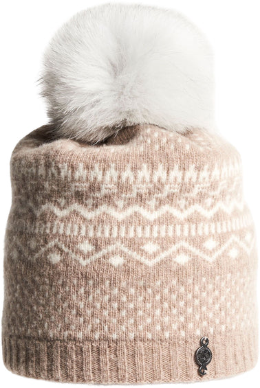 Harricana Tuque avec pompon en fourrure Romy-P - Unisexe